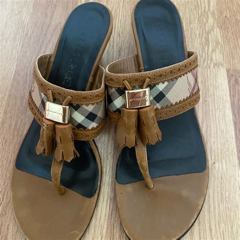 burberry thong sandals|burberry wedges summer sandals.